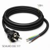 Qoltec Kabel zasilający SCHUKO CEE 7/7 (E/F) | miedź Cu | odizolowany lutowany | 3x1.5mm2 | 1.8m